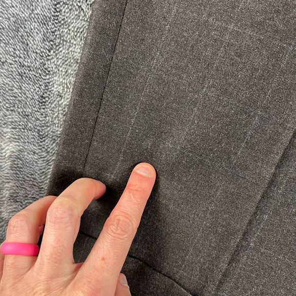 Lauren Ralph Lauren 100% Wool Plaid Cuffed Pants Men's 36X30 Gray Pleated - Picture 6 of 15